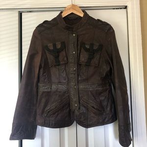 Brown Wilsons Leather motorcycle jacket